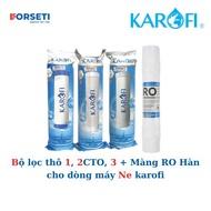 Combo bộ lọc thô+ màng RO cho máy Karofi S-s038 OP1310 O07 P95 U03 U05 U95 D52...