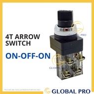 25mm / 30mm 4T Arrow Switch Button Switch ON-OFF / ON-OFF-ON Selector Button Switch Maintained Self