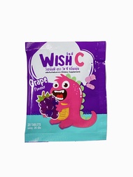 PATAR WISH C [Vitamin C]- วิชซี วิตามินซี รสองุ่น รสลิ้นจี่ ซอง 20 เม็ด ราคา 5 บาท/ซอง