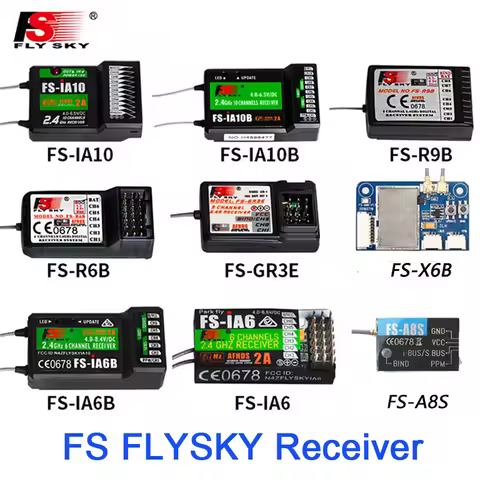 FlySky FS-R6B FS-GR3E FS-IA10B IA6B X6B FS-A8S receiver receptor para i6 i10 CT6B T6 TH9x transmisor
