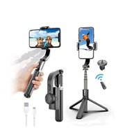 Handheld Gimbal Smartphone Q08 Bluetooth Handheld Stabilizer with Tripod Selfie Stick Folding Gimbal