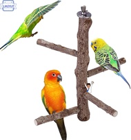 LIKOYUY Bird Toys Bird Cage with Stand Bird Cage Accessories Bird Toys Bird Perch Natural Wood Bird Perch