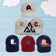 Corduroy Children's Baseball Cap | Cute Aphabet 3D Initial Corduroy Children's Baseball Cap for Boys