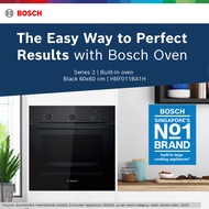 Bosch HBF011BA1H Built In Black Convection Oven 60cm Width, Rotary Control, 4 Heating Modes, 3 Layer