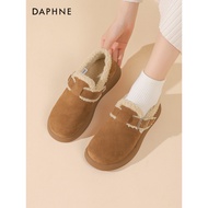 Daphne Borken Snow Boots Women's 2025 New Style Winter Women's Shoes Warm Fur Shoes Thick-Soled Flee