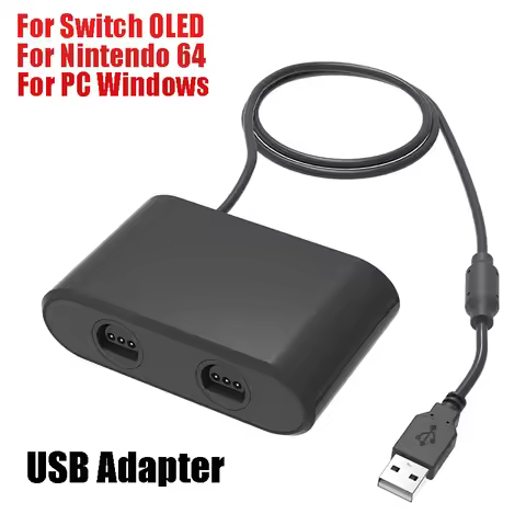 USB Adapter Converter for Nintend Switch 64 Controller 2 Ports Gamepad Gaming Converter for Switch O