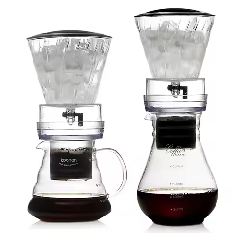 Coffee pot Water Drip Machine New Reusable Filter Barista Tools Glass Espresso Coffee Dripper Pot Ic