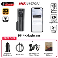 HIKVISION D6 4K Dashcam, HDR High‑Dynamic‑Range, RTC Super‑Capacitor, Enhanced Patented Starlight Ni