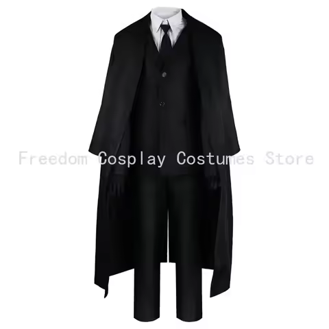 Bungo Stray Dogs Edgar Allan Poe Cosplay Costume Wig Unisex Uniform Suits Halloween Party Anime Exhi