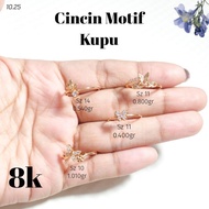 VARIOUS 8K BUTTERFLY RINGS