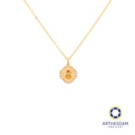 TA9 Arthesdam Jewellery 18K Gold Clover Gourd 0.07CT Diamond Necklace