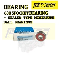 READY STOCK  608 LLU C3 ( 8 x 22 x 7 ) Sealed Type Miniature Ball Bearings SPOCKET BEARING
