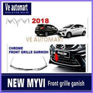 MYVI FRONT BUMPER CHROME GANISH skirt GEAR UP ACCESSORIES  2018 2019 2020