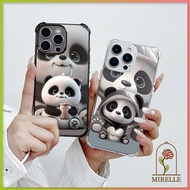 Untuk iphone 16 Sarung Telefon 11 12 13 14 15 Pro Max Casing Panda Comel xr xs Max 7 8 Plus Jelas Ke