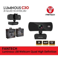 FANTECH LUMINOUS C30 QUAD HIGH DEF 1440P 2K QUAD HD USB WEB CAMERA WEBCAM WITH BUILT-IN MICROPHONE