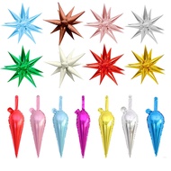 6/12pcs 26inch 4D Conjoined Explosive Star Balloon Christmas Party Aluminum Foil Water Droplet Ballo