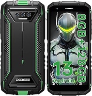 DOOGEE S41 Plus Rugged Smartphone, 8GB RAM+128GB ROM Rugged Phone, 6300mAh Battery, 5.5" HD+ Display Android 13 Phones, 13MP Camera, IP68 Waterproof Cellphone Unlocked/Dual SIM 4G/NFC/OTG/GPS - Green