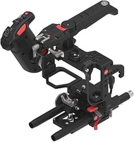 JTZ DP30 JL-JS7 Camera Cage with 15mm Rail Rod Baseplate Rig and Top Handle+Electronic Handle Grip f