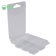 100 Packs Wax Melt Clamshells Molds Square, 6 Cavity Clear Plastic Cube Tray for Candle-Making & Soa