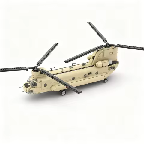 NEW 2062PCS MOC Creative Model Boeing Ch 47 F Chinook 1 35 Scale Collectible Display DIY Building Bl