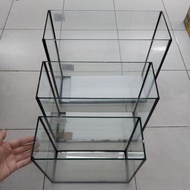 25cm 30cm 35cm Long Glass Fish Tank Mini Rectangle Betta Aquarium Bekas Kaca Ikan Segi Panjang
