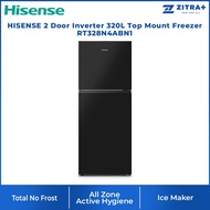Hisense 320L 2 Door Inverter Fridge RT328N4ABN1 Top Mount Freezer Refrigerator Peti Sejuk