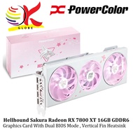 POWERCOLOR HELLHOUND SAKURA AMD RADEON RX 7800 XT 16GB GDDR6 256BIT  GRAPHICS CARD - ( RX7800XT 16G-