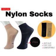 🍂K COMFORT🍂 Anti Slip Nylon Thin Socks Women Stokin Muslimah Sarung Kaki Nipis