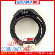 4 digit steel rope bicycle lock