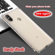 For Xiaomi Mi A2 Mi 6X M1804D2SG M1804D2SI Crystal Clear 4 Corners Shockproof Soft Rubber Jelly Case