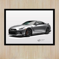 Nissan GT R Supercar Canvas Print Car Home Decor Japanese Supercar