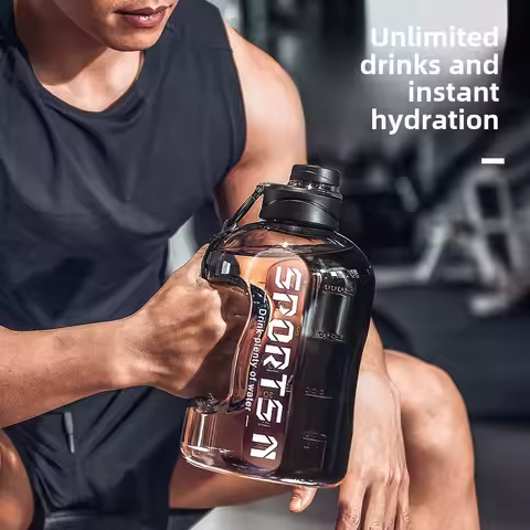 Large Capacity 2.7 Liter Water Bottle Sports Gym Water Kettle Camping Travel BPA Drinking Bottles Po