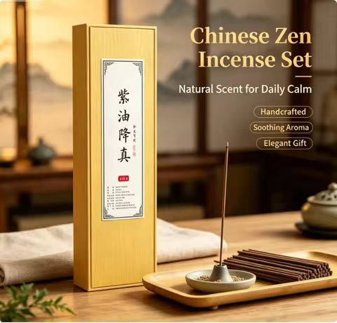 Premium Natural Incense Sticks Clean Burning Woody Scent,for Yoga Bedroom Spa Odor Removal Home Frag