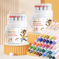 Huilin English Version 4 Colors Water-Soluble Color Painting Stick Washable Silky Oil Pastel Not Dir