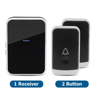 Daytech Wireless Doorbell Loceng Pintu Rumah UK Plug 45 Tones 110dB 1 Receiver 2 Transmitter Door Be