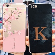 Casing For iPhone 6 6s Plus 6Plus iPhone6 Fashion Flower Fog Initial Letter Soft Silicone TPU Phone Case