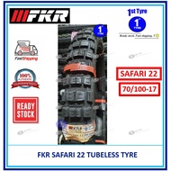 { TAYAR KASAR } FKR TYRE TAYAR 17 SAFARI X 22 (MOTO CROSS) Tubeless 70/100-17 Tayar Cross OFF-ROAD T