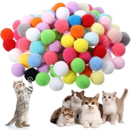 100 Keping Pom Pom Berwarna-warni untuk Kraf, Pom Pom Kecil, Bola Berbulu Pelbagai Warna, Pom Pom un