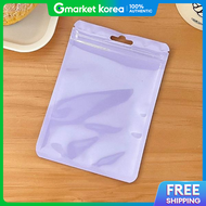 Zipper Bag Packaging Snack Bag Pastel Zipper Bag Purple 100 Pieces Gift Packaging Goodie Bag