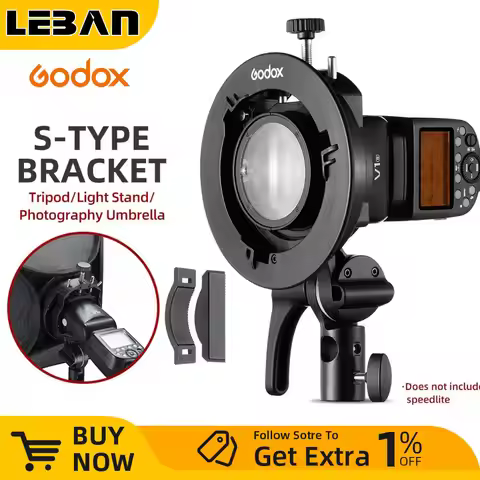Godox S2 S3 Bowens Mount Flash S-type Holder Bracket for Godox V1 V860II AD200 AD400PRO Speedlite Fl