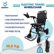 Electric Wheelchair Kerusi Roda Elektrik ringan Lightweight Foldable Transport Auto Motor Wheelchair