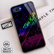 Case Realme C2 / Oppo A1K - Casing Realme C2 / Oppo A1K - Logo Gamers ROG - MK20 - Case Hp - Softcas