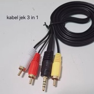 Audio cable jack hp 3 lines to 3 jack rca 1.5 meters