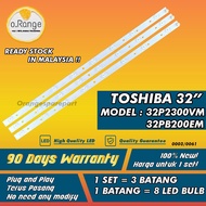 32P2300VM / 32PB200EM TOSHIBA 32'" LED TV BACKLIGHT(LAMPU TV) TOSHIBA 32 INCH LED TV 32P2300 32PB200