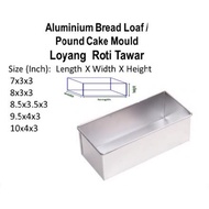 Aluminium Bread Loaf Mould LOYANG ROTI TAWAR 7x3x3,8x3.5x3,9x4x3 [Ready Stock]