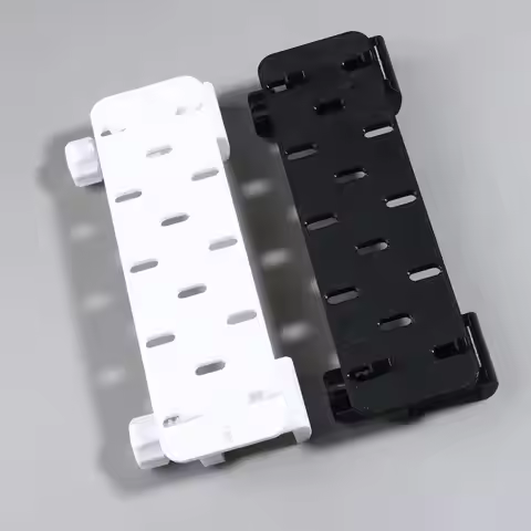 Desk Side Perforated Pegboard Organizer No Drill Mount Table Edge Storage Rack with Hooks for Office