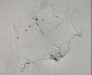 Zara White Colour Jeans Shorts / Zara 白色 蘇蘇腳破爛款短褲