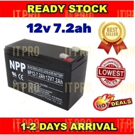 PRO🏠 NPP 12V 7.2AH NEW PREMIUM Solar Rechargeable Sealed Lead Acid Battery Autogate