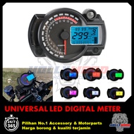 7 COLORS LCD DIGITAL UNIVERSAL SPEEDOMETER MOTORCYCLE ODOMETER MAX 299KM/H DASHBOARD METER MOTOSIKAL
