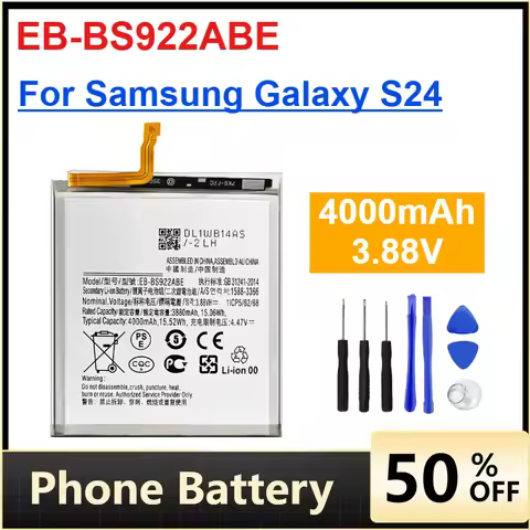 For Samsung Galaxy S24 SM-S921B EB-BS922ABE 4000mAh 3.88V Replacement Battery Mobile Phone Batteries